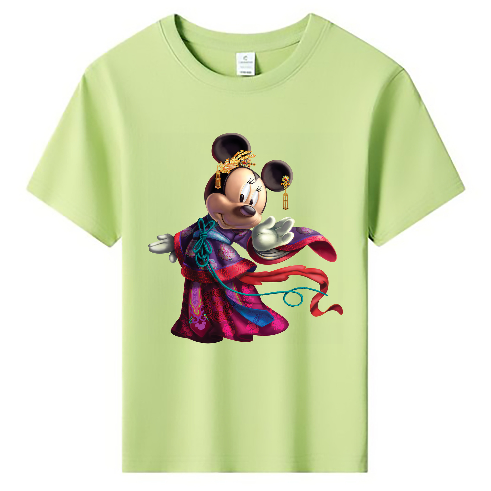（画像用） ミッキーマウス Mickey Mouse 綿100％キッズTシャツ（フロントプリント）